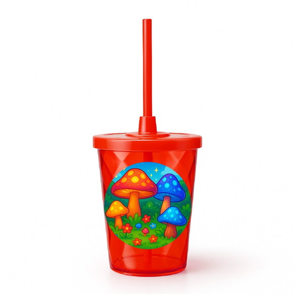 Copo Twister Personalizado 300ml Cogumelos Mágicos - Imagem 5