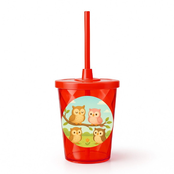 Copo Twister Personalizado 300ml Corujinhas - Imagem 5