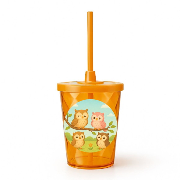 Copo Twister Personalizado 300ml Corujinhas - Imagem 4