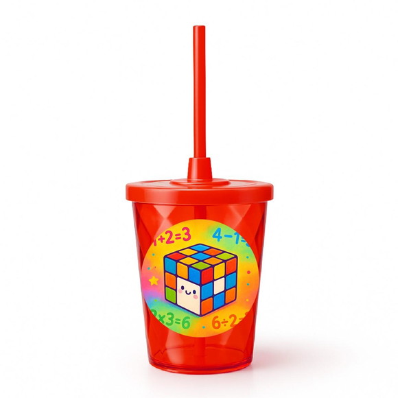 Copo Twister Personalizado 300ml Cubo Mágico - Imagem 5