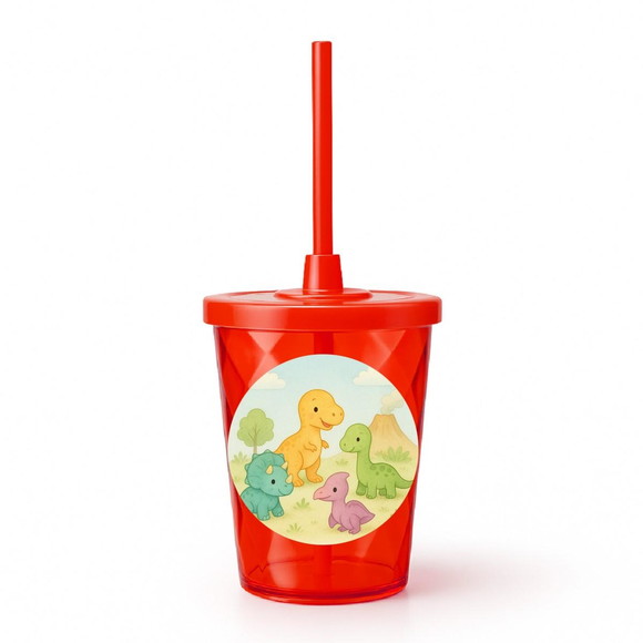 Copo Twister Personalizado 300ml Dinossauros Baby - Imagem 5