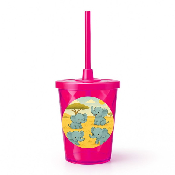 Copo Twister Personalizado 300ml Elefantinhos - Imagem 2