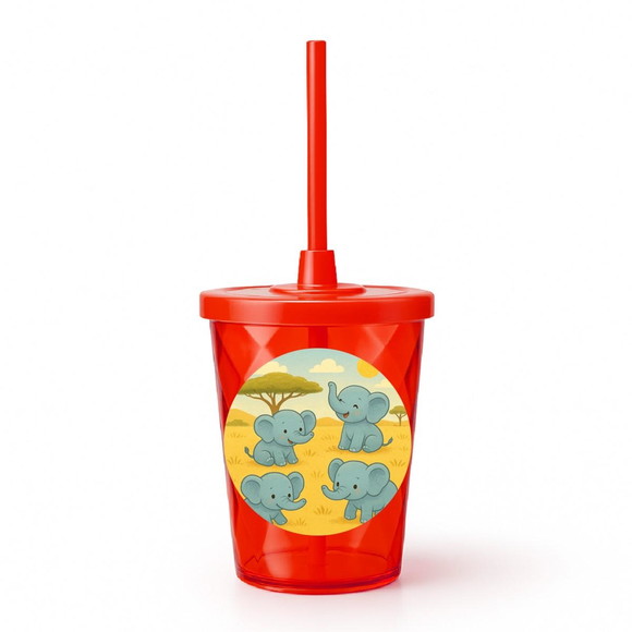Copo Twister Personalizado 300ml Elefantinhos - Imagem 5