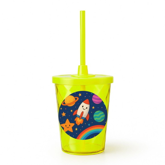 Copo Twister Personalizado 300ml Espaço Colorido