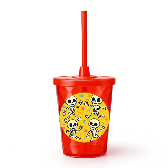Copo Twister Personalizado 300ml Esqueletinhos Kids - Imagem 5