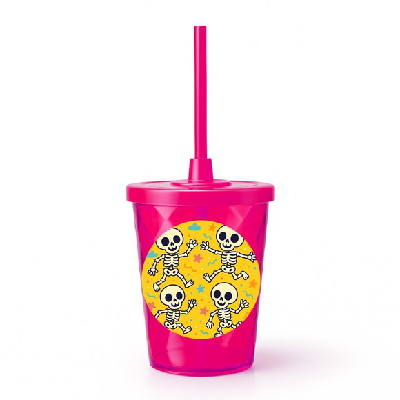 Copo Twister Personalizado 300ml Esqueletinhos Kids - Imagem 2
