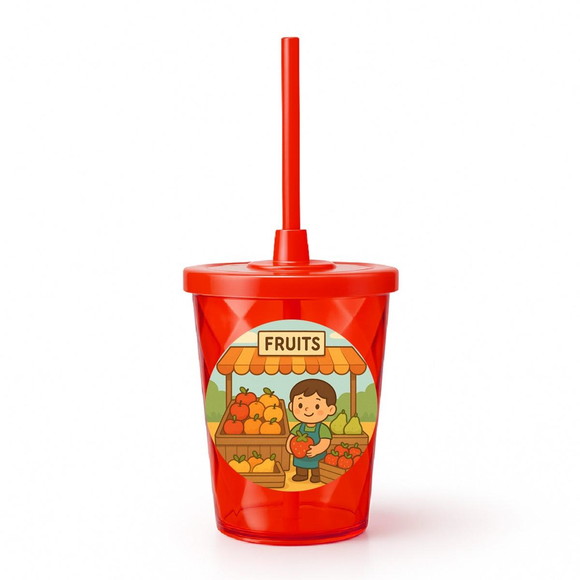 Copo Twister Personalizado 300ml Feira de Frutas - Imagem 5