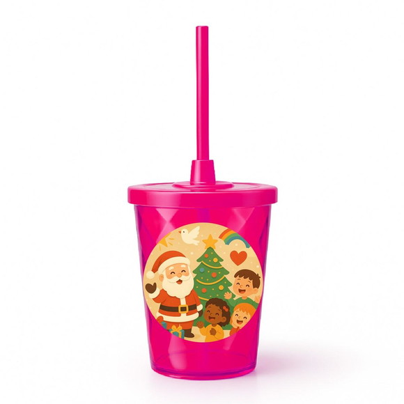 Copo Twister Personalizado 300ml Feliz Natal - Imagem 2