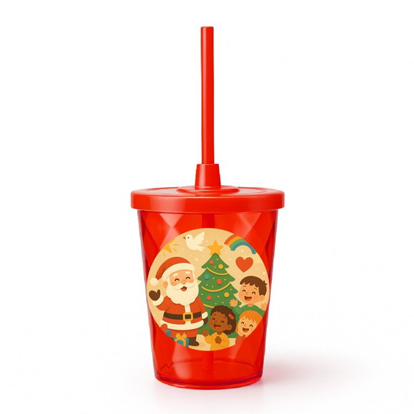 Copo Twister Personalizado 300ml Feliz Natal - Imagem 5