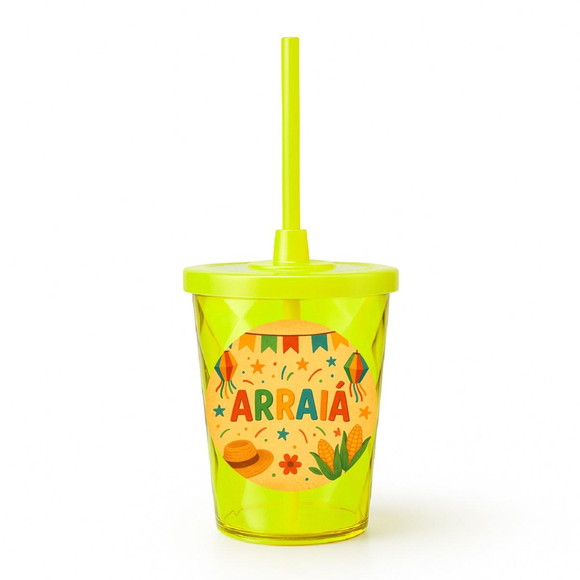 Copo Twister Personalizado 300ml Festa Junina Arraiá