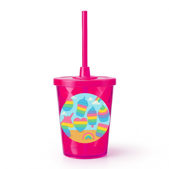 Copo Twister Personalizado 300ml Fidget Toys - Imagem 2