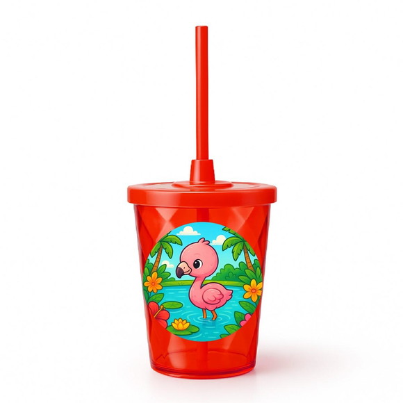Copo Twister Personalizado 300ml Flamingo Baby - Imagem 5