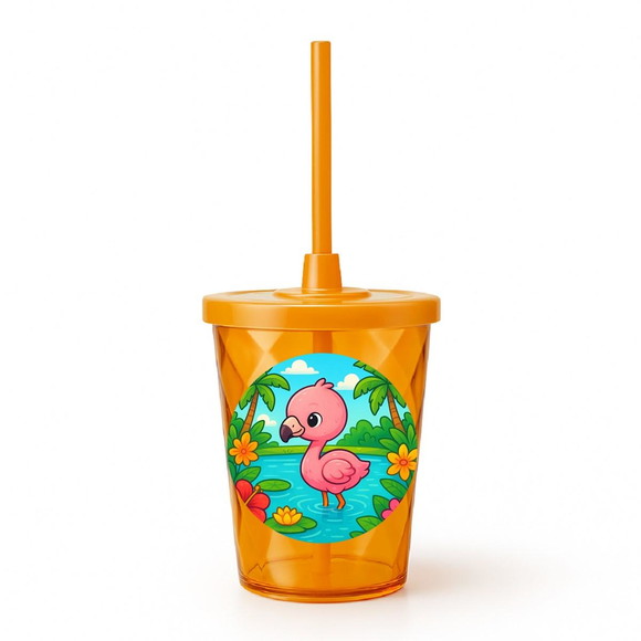 Copo Twister Personalizado 300ml Flamingo Baby - Imagem 4