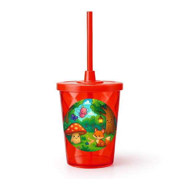 Copo Twister Personalizado 300ml Floresta Encantada - Imagem 3
