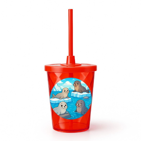 Copo Twister Personalizado 300ml Focas - Imagem 5