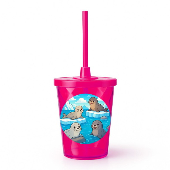 Copo Twister Personalizado 300ml Focas - Imagem 2