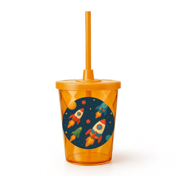 Copo Twister Personalizado 300ml Foguetes - Imagem 4