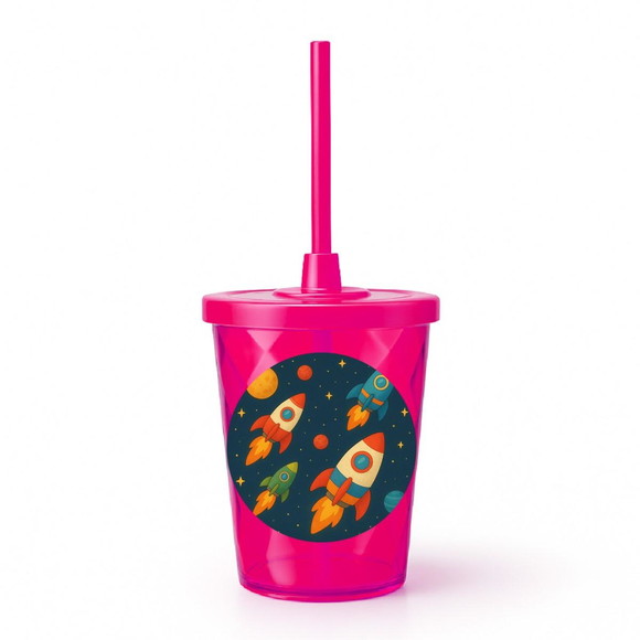 Copo Twister Personalizado 300ml Foguetes - Imagem 2