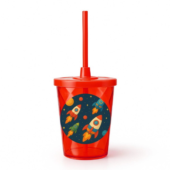 Copo Twister Personalizado 300ml Foguetes - Imagem 5