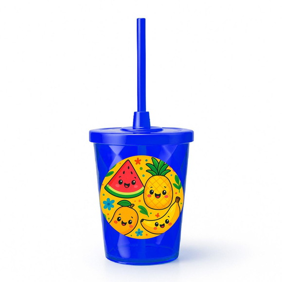 Copo Twister Personalizado 300ml Frutas Tropicais - Imagem 3