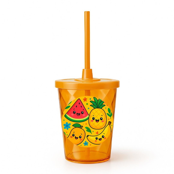 Copo Twister Personalizado 300ml Frutas Tropicais - Imagem 4