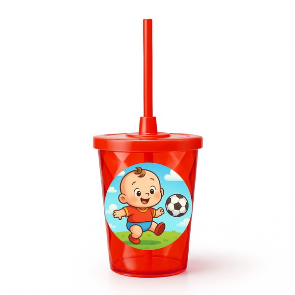 Copo Twister Personalizado 300ml Futebol Baby - Imagem 5