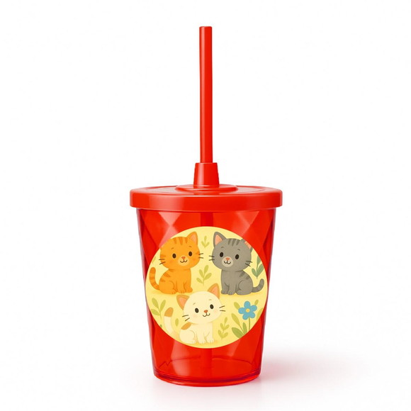 Copo Twister Personalizado 300ml Gatinhos - Imagem 5