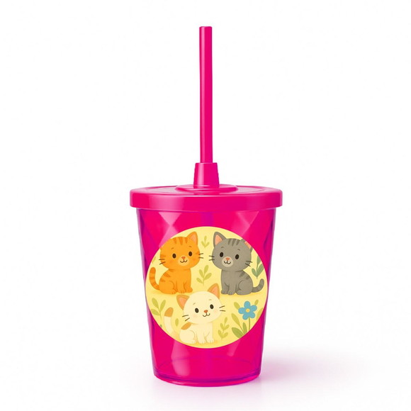 Copo Twister Personalizado 300ml Gatinhos - Imagem 2