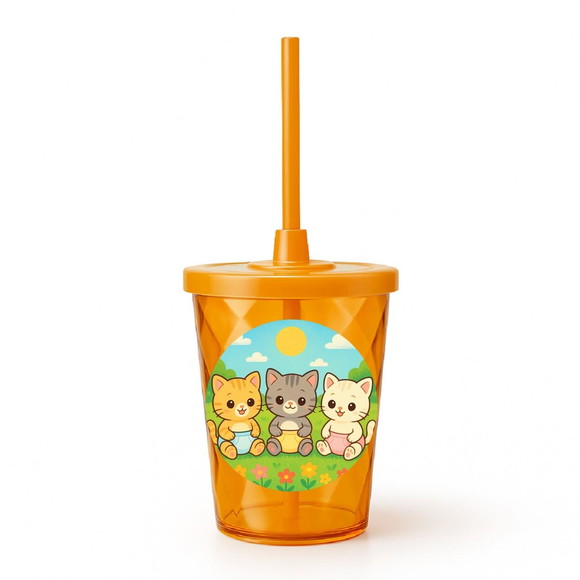 Copo Twister Personalizado 300ml Gatinhos Baby - Imagem 4