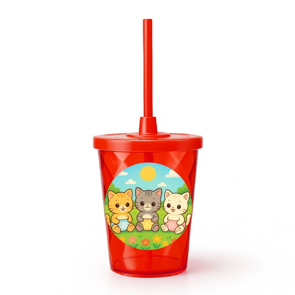 Copo Twister Personalizado 300ml Gatinhos Baby - Imagem 5