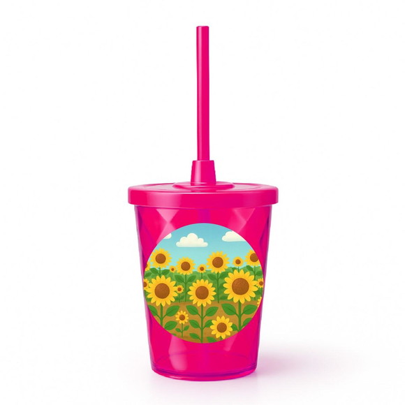 Copo Twister Personalizado 300ml Girassóis - Imagem 2