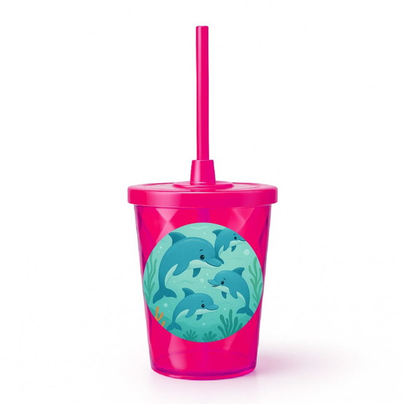 Copo Twister Personalizado 300ml Golfinhos - Imagem 2