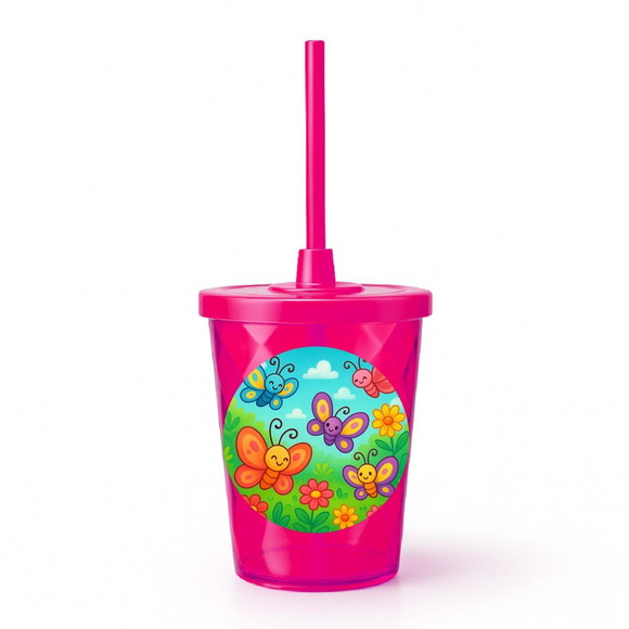 Copo Twister Personalizado 300ml Jardim das Borboletas - Imagem 2