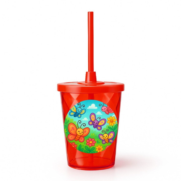 Copo Twister Personalizado 300ml Jardim das Borboletas - Imagem 5