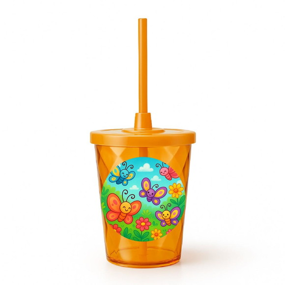 Copo Twister Personalizado 300ml Jardim das Borboletas - Imagem 4