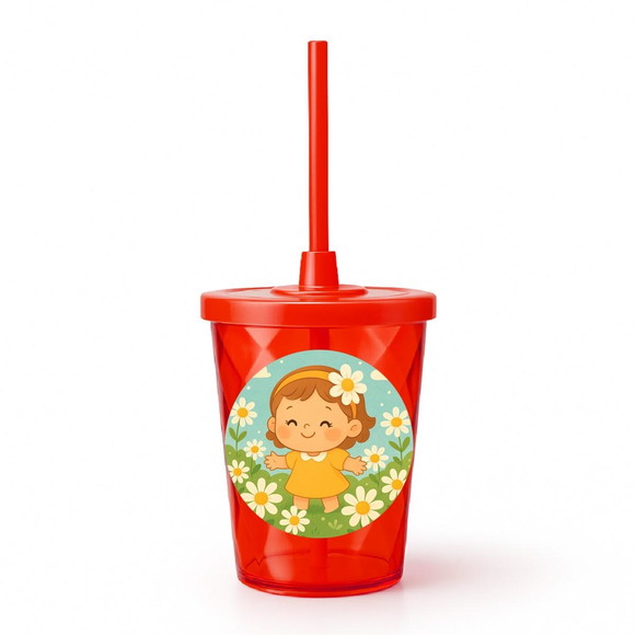 Copo Twister Personalizado 300ml Jardim das Margaridas - Imagem 5