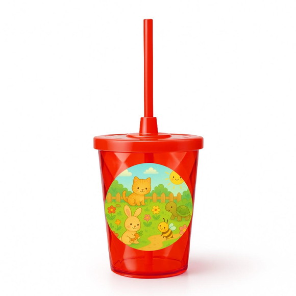 Copo Twister Personalizado 300ml Jardim dos Bichinhos - Imagem 5