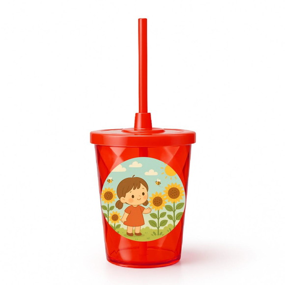 Copo Twister Personalizado 300ml Jardim dos Girassóis - Imagem 5