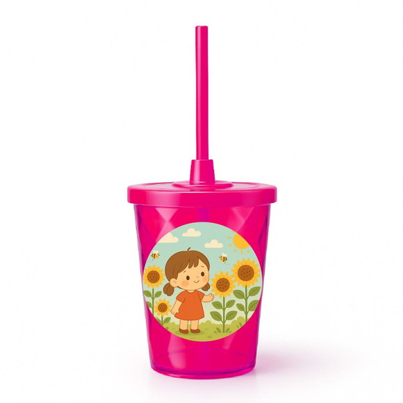 Copo Twister Personalizado 300ml Jardim dos Girassóis - Imagem 2
