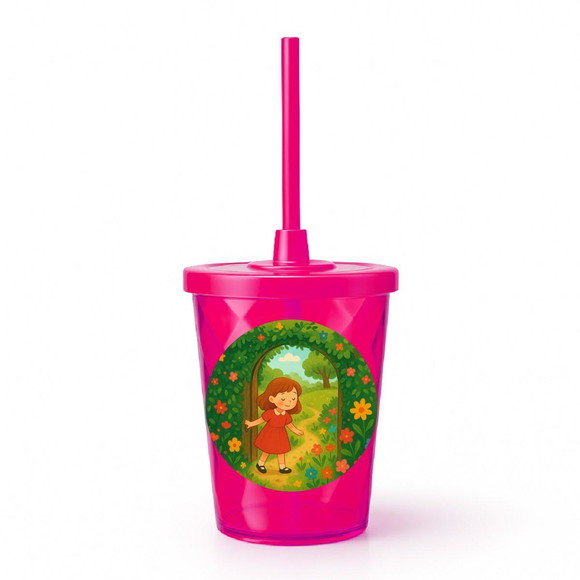 Copo Twister Personalizado 300ml Jardim Secreto - Imagem 2