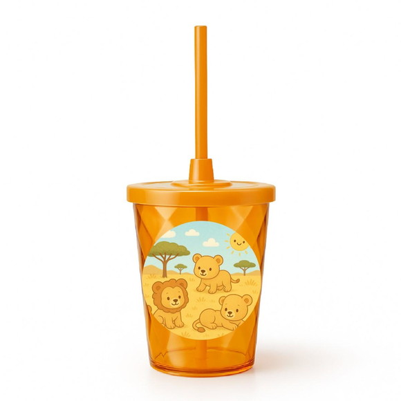 Copo Twister Personalizado 300ml Leãozinhos - Imagem 4