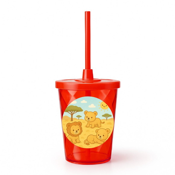 Copo Twister Personalizado 300ml Leãozinhos - Imagem 5