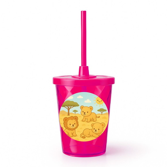 Copo Twister Personalizado 300ml Leãozinhos - Imagem 2