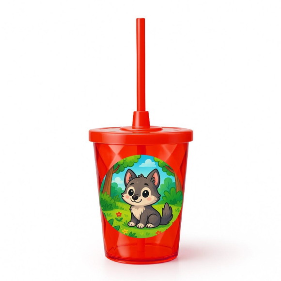 Copo Twister Personalizado 300ml Lobinho - Imagem 5