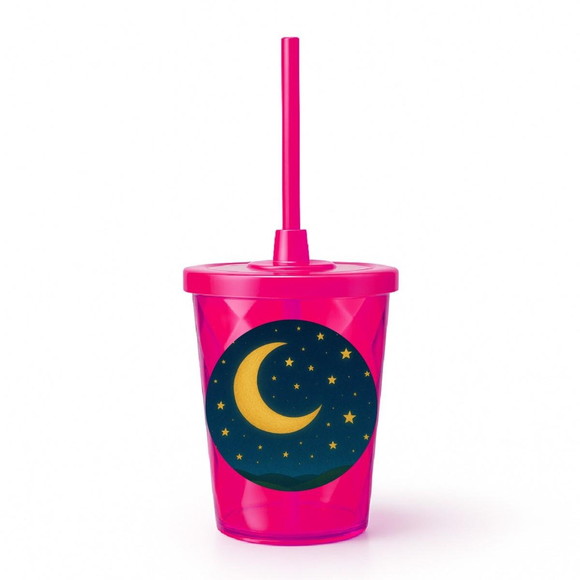 Copo Twister Personalizado 300ml Lua e Estrelas - Imagem 2