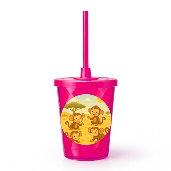 Copo Twister Personalizado 300ml Macaquinhos - Imagem 2