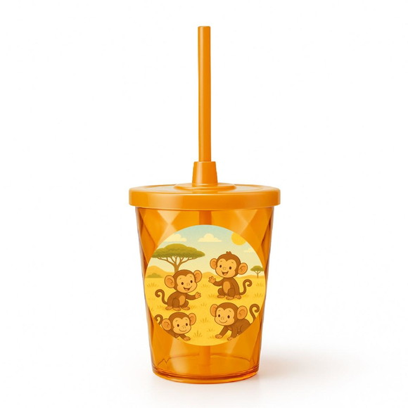 Copo Twister Personalizado 300ml Macaquinhos - Imagem 4
