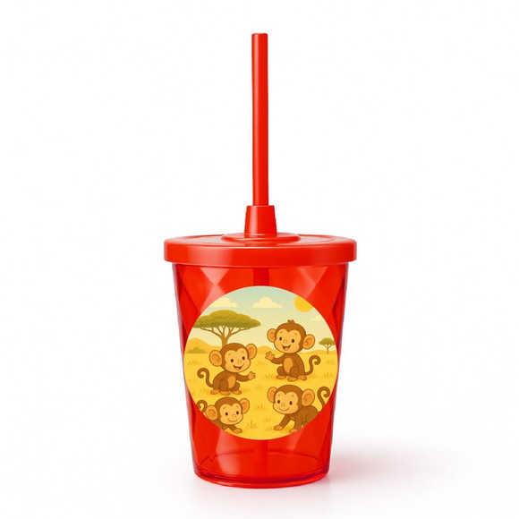 Copo Twister Personalizado 300ml Macaquinhos - Imagem 5