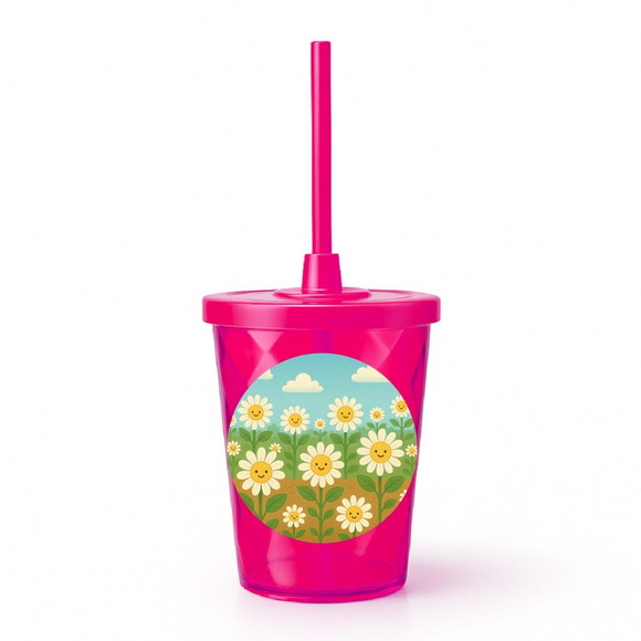 Copo Twister Personalizado 300ml Margaridas - Imagem 2