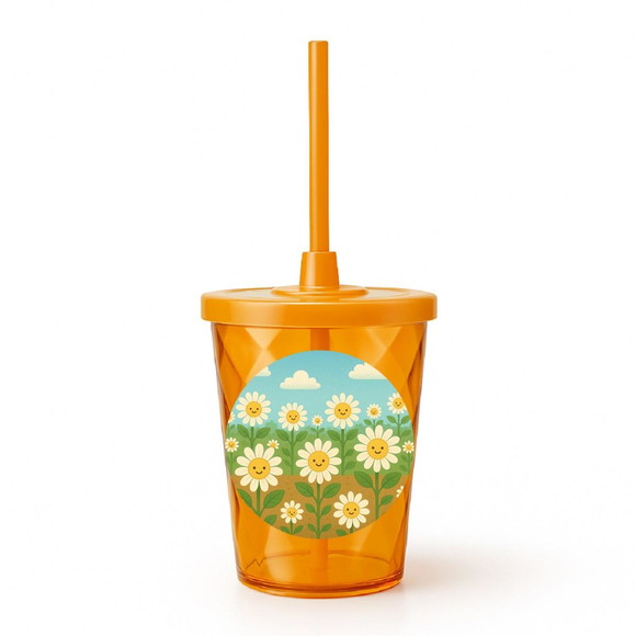 Copo Twister Personalizado 300ml Margaridas - Imagem 4